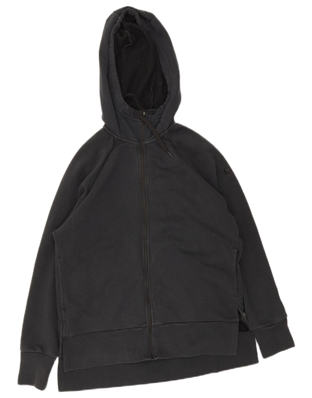 Nike Mens Dri Fit Zip Hoodie Sweater Small Black Polyester