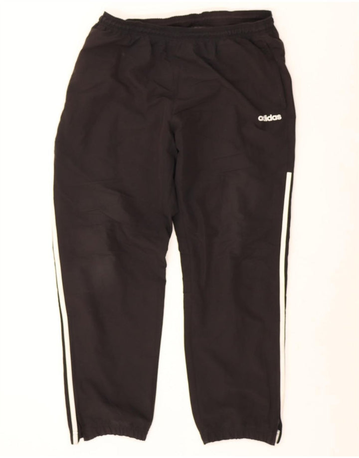 Adidas Mens Tracksuit Trousers Joggers XL Black Colourblock Polyester