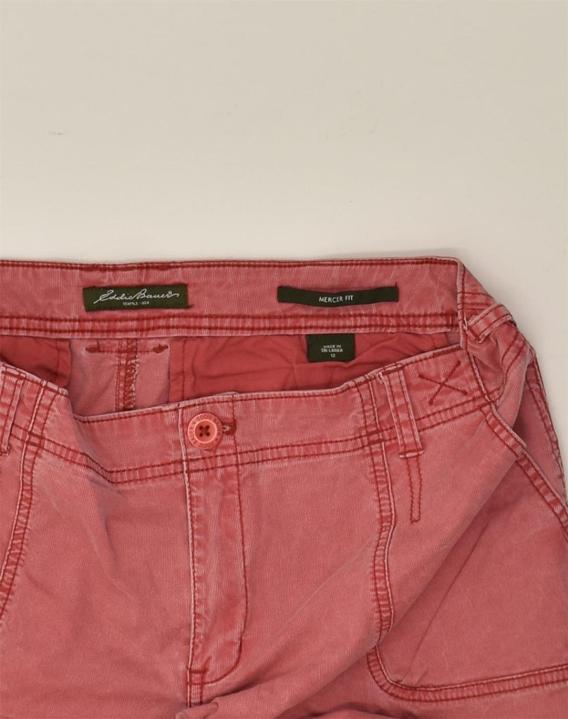 EDDIE BAUER Womens Mercer Fit Chino Shorts US 12 Large W36  Red Cotton | Vintage Eddie Bauer | Thrift | Second-Hand Eddie Bauer | Used Clothing | Messina Hembry 