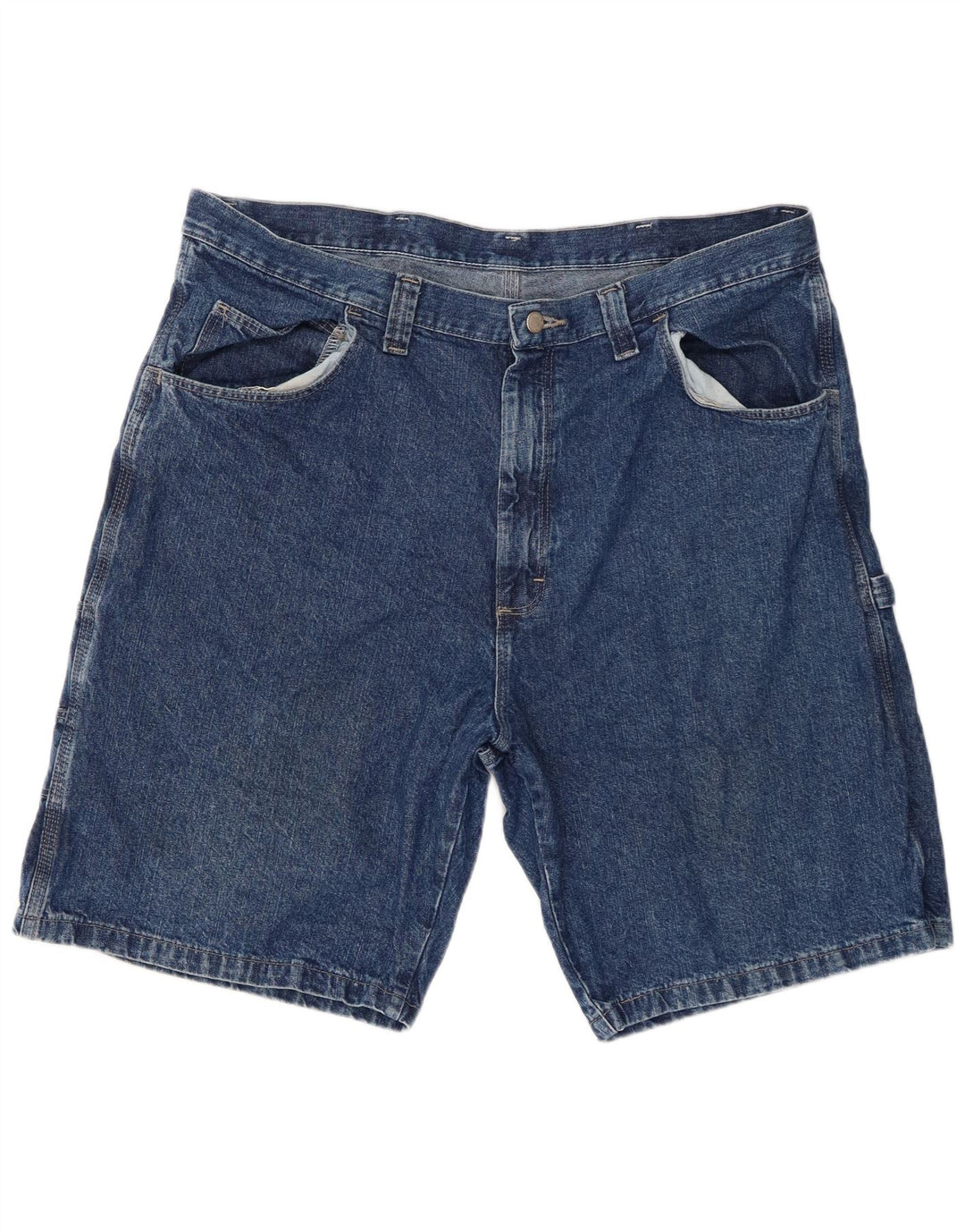 Wrangler Mens Cargo Denim Shorts W38 XL Blue Cotton