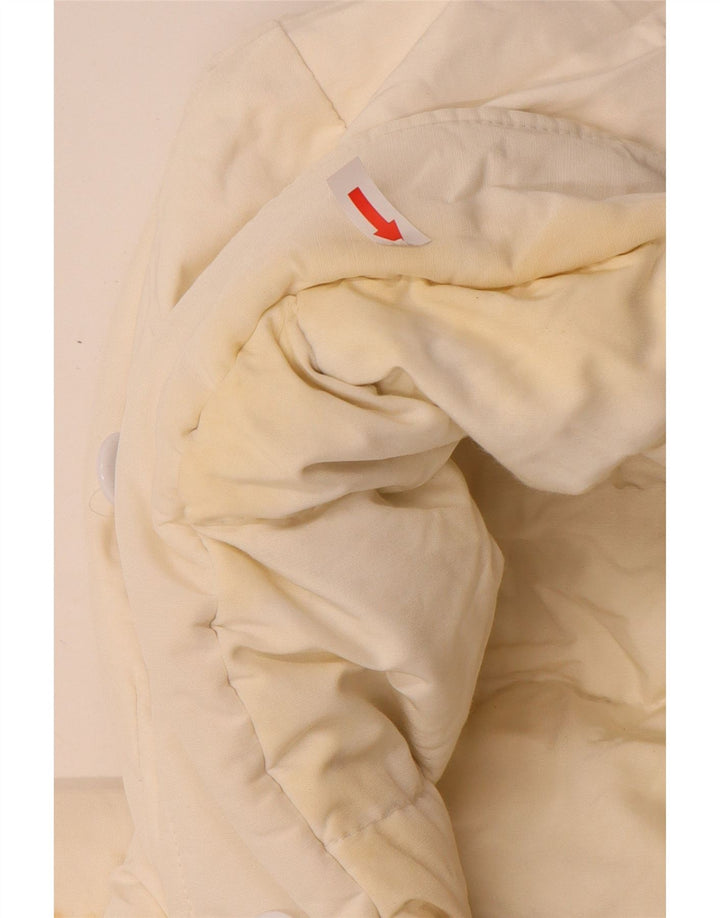 Woolrich Mens Hooded Padded Jacket UK 40 Large Off White Cotton