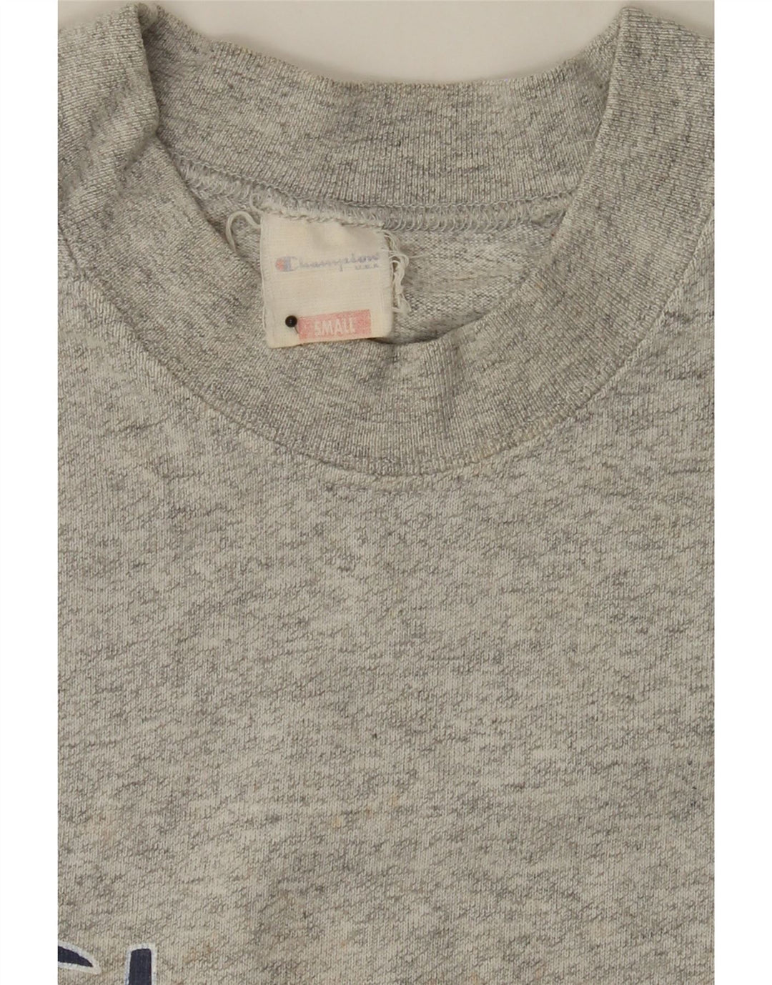 CHAMPION Mens Graphic T-Shirt Top Small Grey Flecked Cotton Vintage Champion and Second-Hand Champion from Messina Hembry 