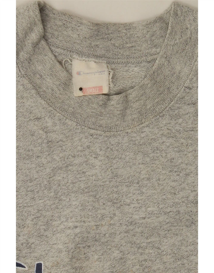 CHAMPION Mens Graphic T-Shirt Top Small Grey Flecked Cotton Vintage Champion and Second-Hand Champion from Messina Hembry 