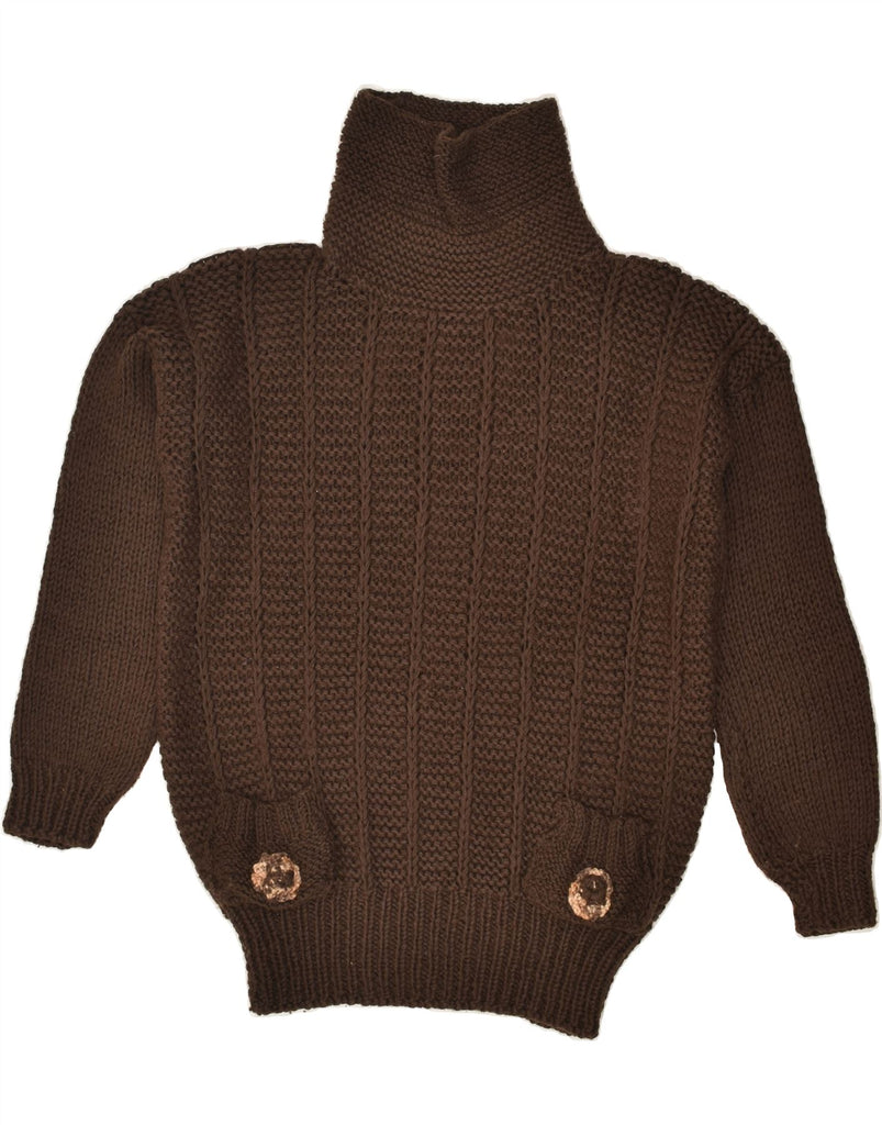 VINTAGE Womens Roll Neck Jumper Sweater UK 16 Large Brown | Vintage Vintage | Thrift | Second-Hand Vintage | Used Clothing | Messina Hembry 