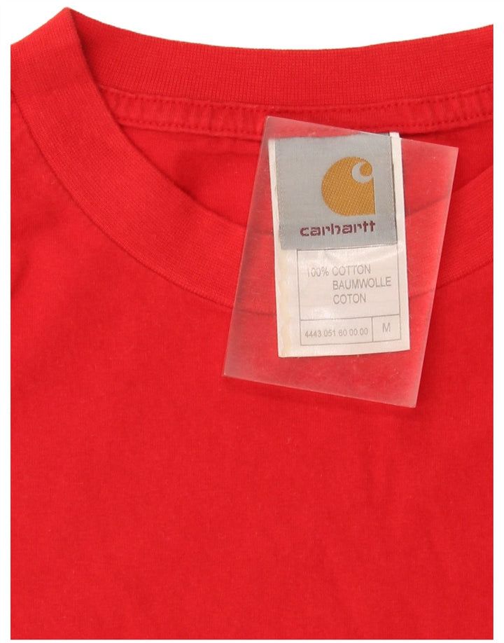Carhartt Mens Graphic Top Long Sleeve Medium Red Cotton