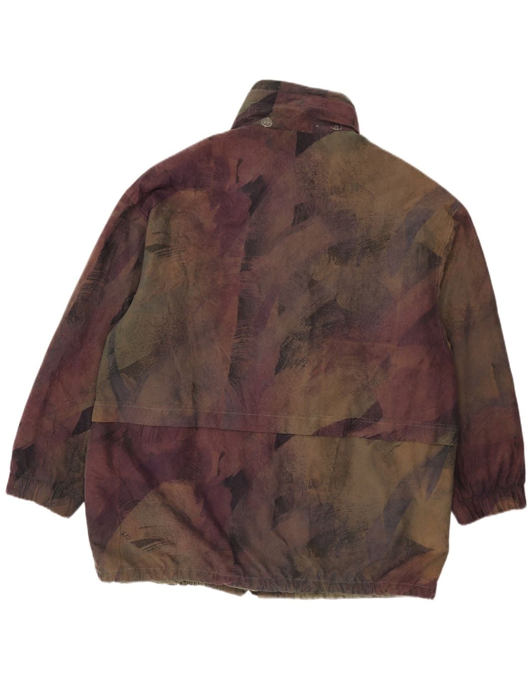 Vintage Womens Abstract Pattern Windbreaker Jacket UK 20 2XL Multicoloured