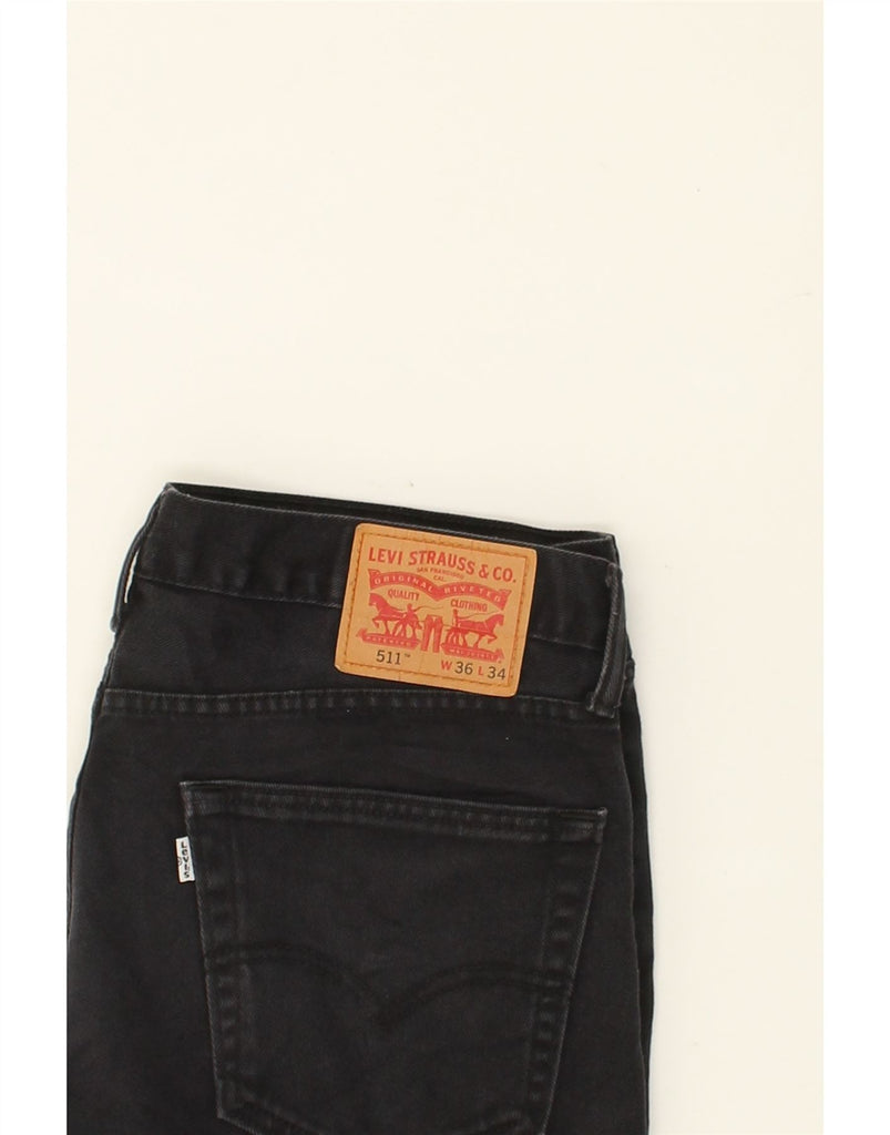 LEVI'S Mens 511 Slim Jeans W36 L30 Black Cotton | Vintage Levi's | Thrift | Second-Hand Levi's | Used Clothing | Messina Hembry 