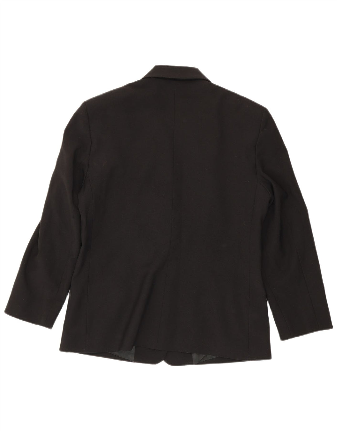 Benetton Womens 3 Button Blazer Jacket IT 46 Large Black Polyester