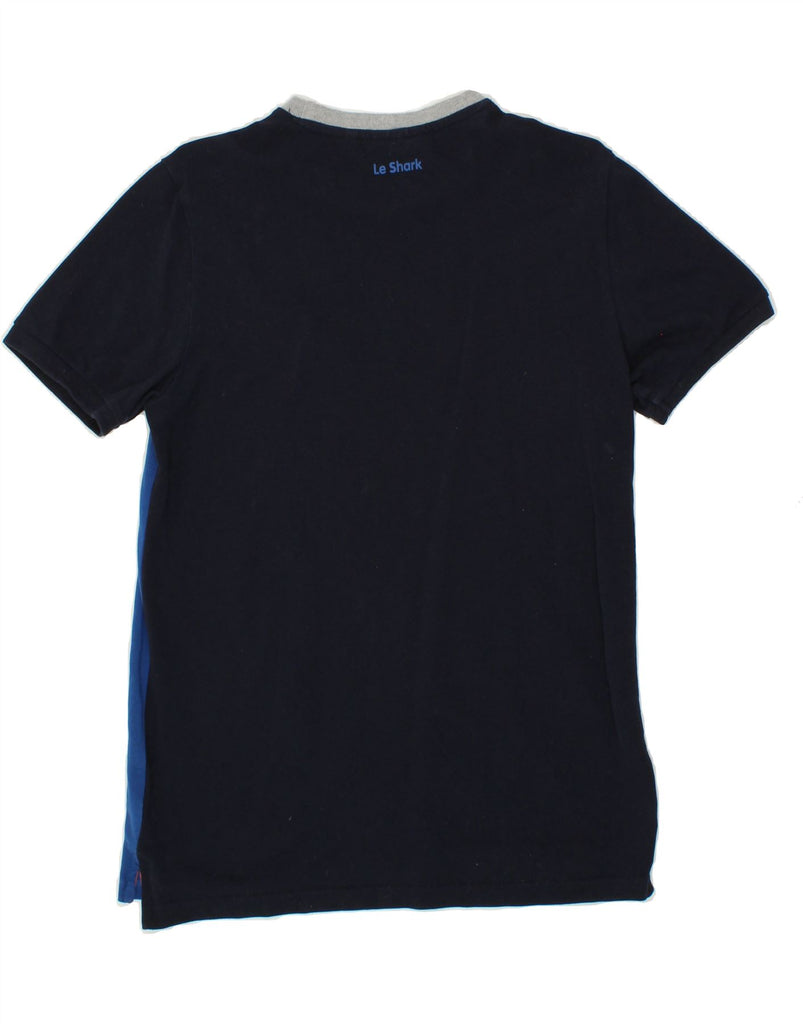 VINTAGE Mens T-Shirt Top Medium Blue Colourblock Cotton Vintage Vintage and Second-Hand Vintage from Messina Hembry 