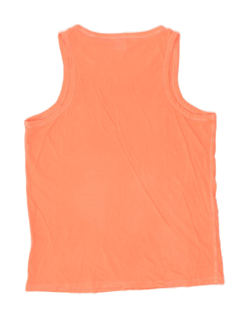 SUPERDRY Womens Graphic Vest Top UK 20 2XL Orange Cotton | Vintage Superdry | Thrift | Second-Hand Superdry | Used Clothing | Messina Hembry 