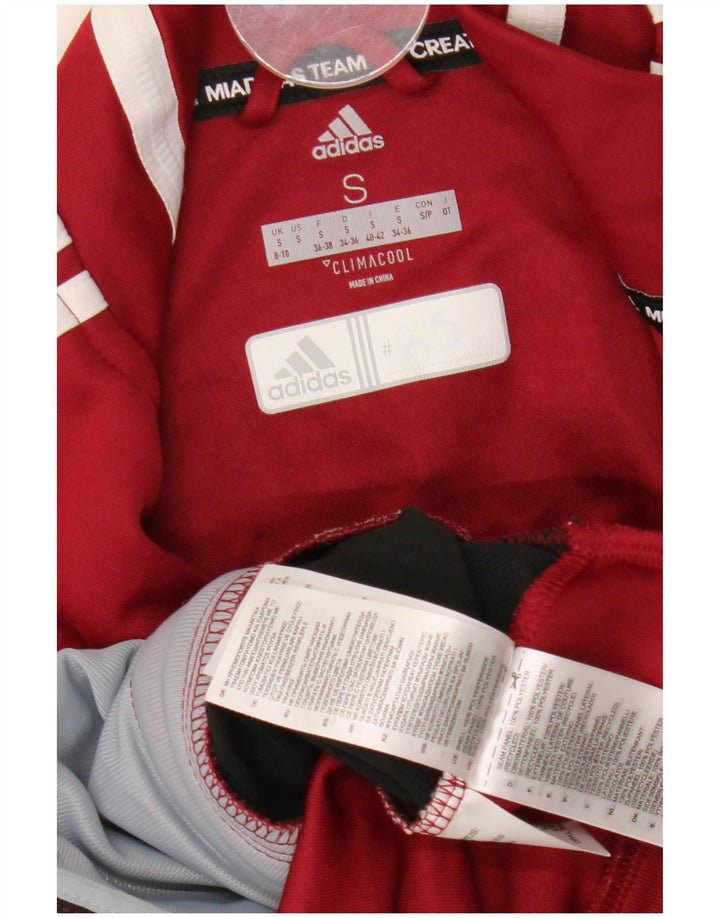 Adidas Womens Climacool Tracksuit Top Jacket UK 8/10 Small Burgundy