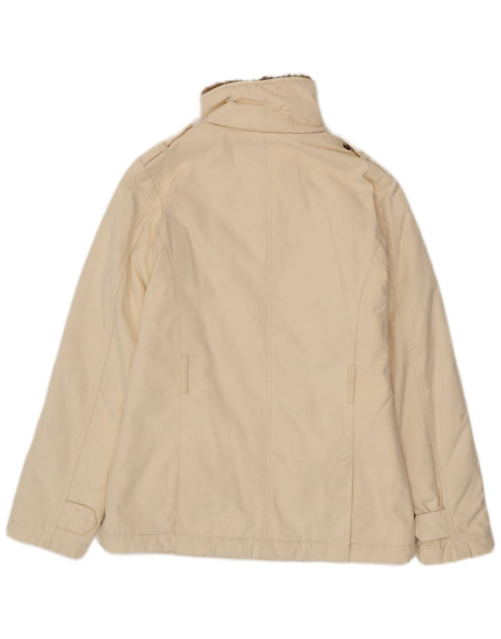 Woolrich Womens Military Jacket UK 6 XS Beige Nylon