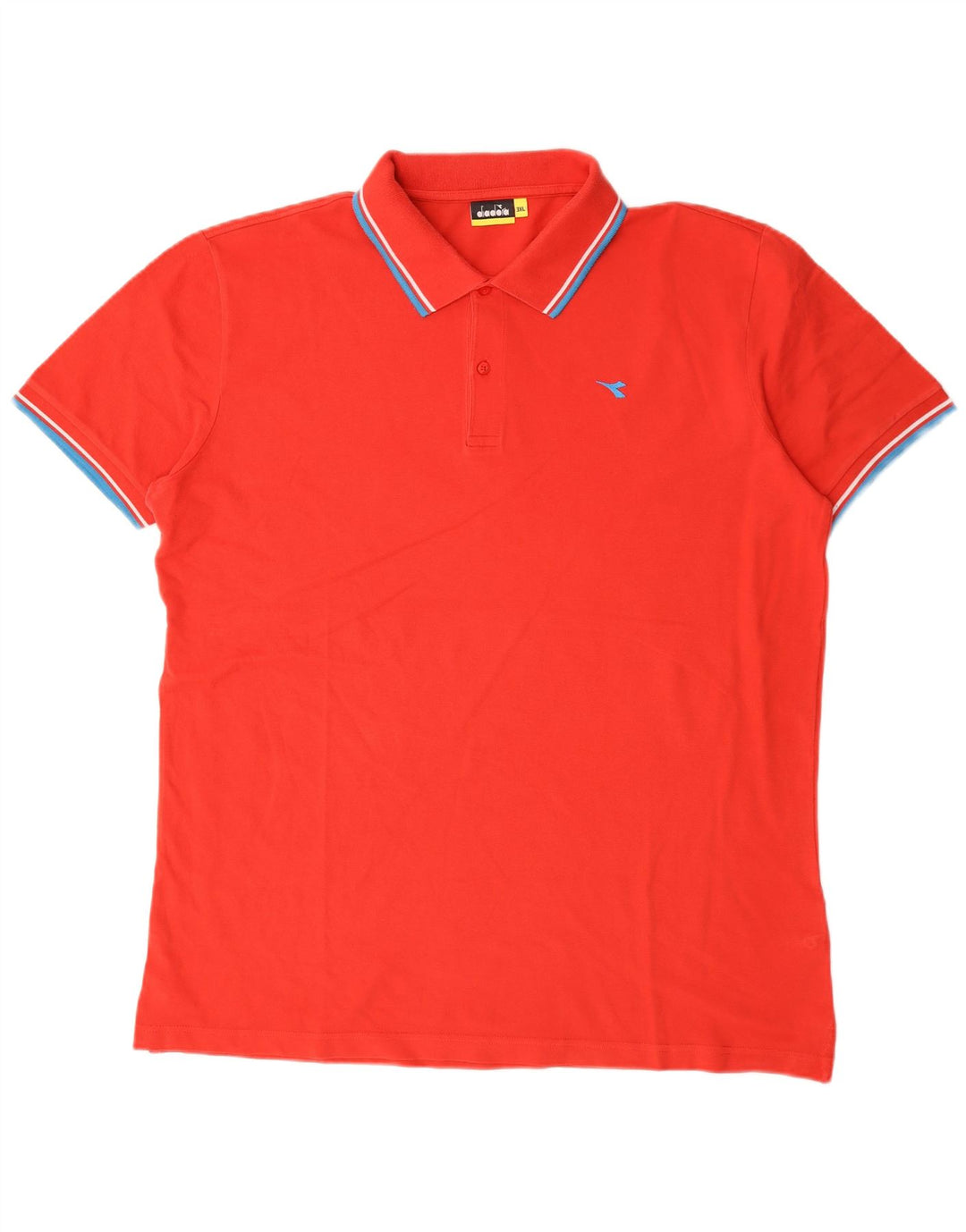 Diadora Mens Polo Shirt 3XL Red Cotton