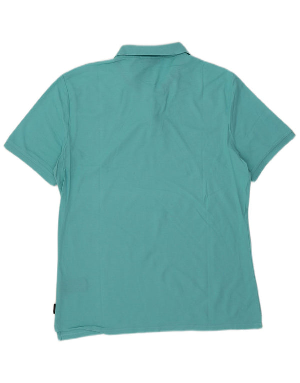 Calvin Klein Mens Polo Shirt Medium Blue Cotton