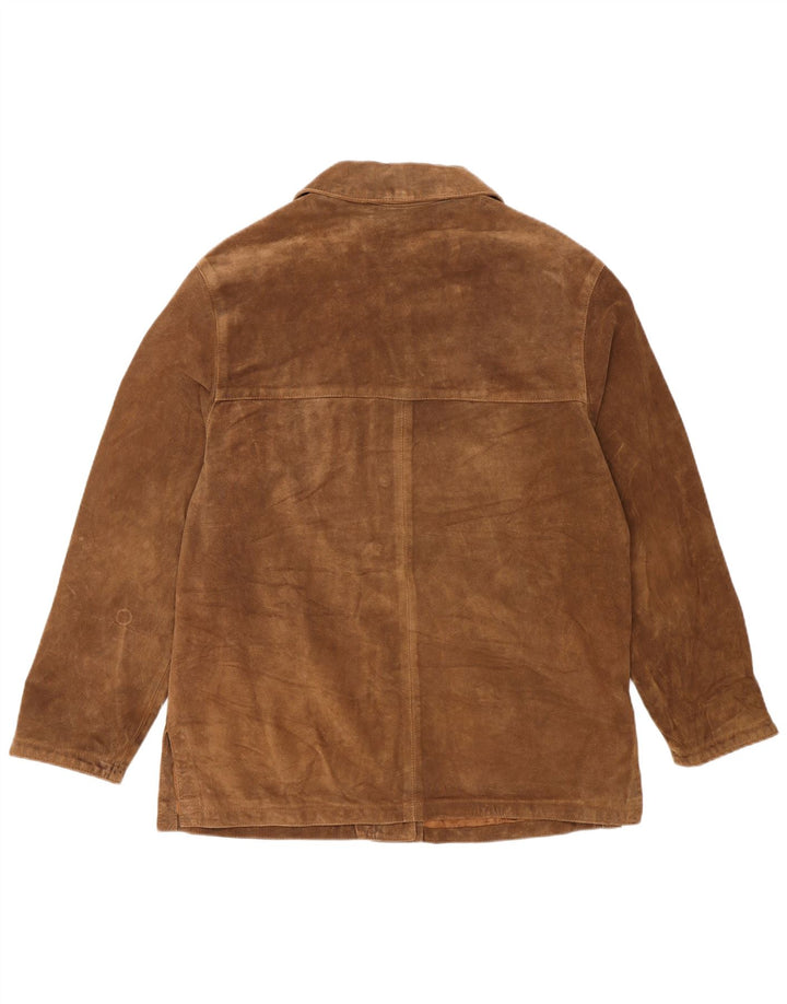 Douglas Womens Leather Jacket UK 16 Large Beige