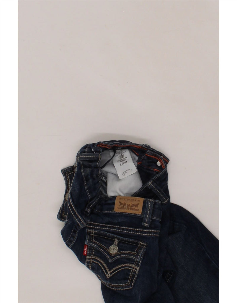 LEVI'S Girls Slim Bootcut Jeans 7-8 Years W24 L26 Blue Cotton Vintage Levi's and Second-Hand Levi's from Messina Hembry 