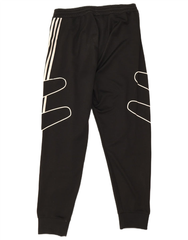 Adidas Mens Graphic Tracksuit Trousers Joggers Medium Black Polyester