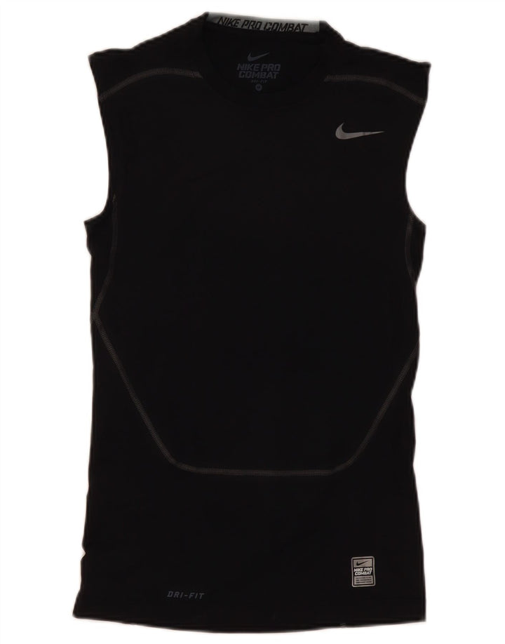 Nike Mens Pro Combat Vest Top Medium Black Polyester