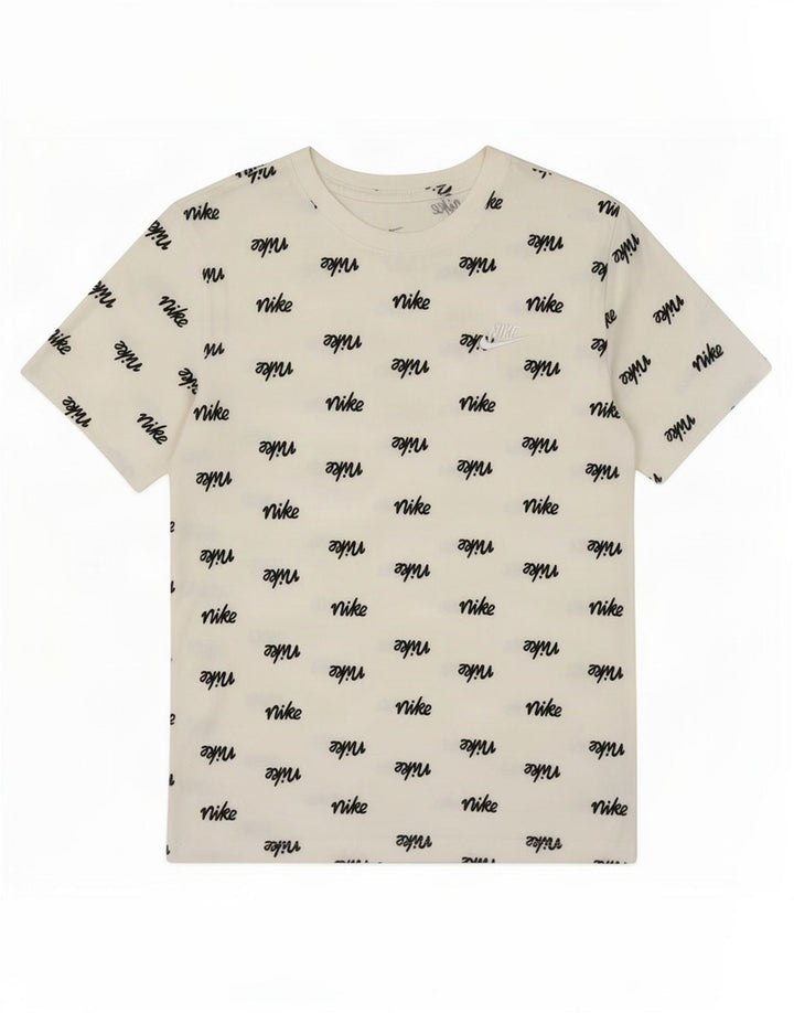 Nike Mens Graphic T-Shirt Top Small Off White Cotton