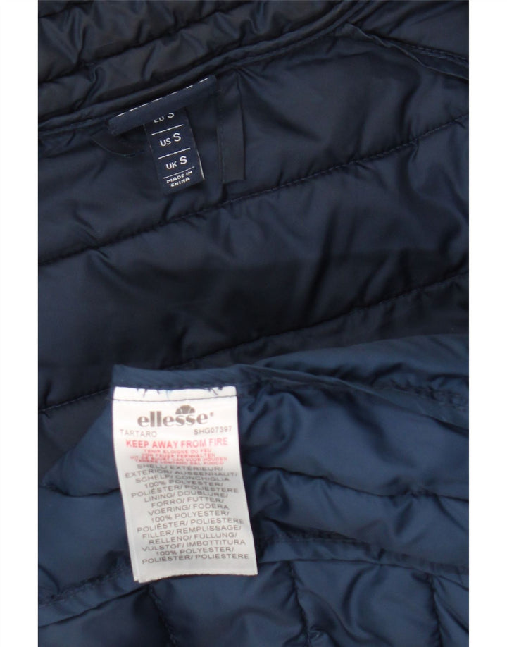 Ellesse Mens Padded Jacket UK 36 Small Blue Colourblock Polyester