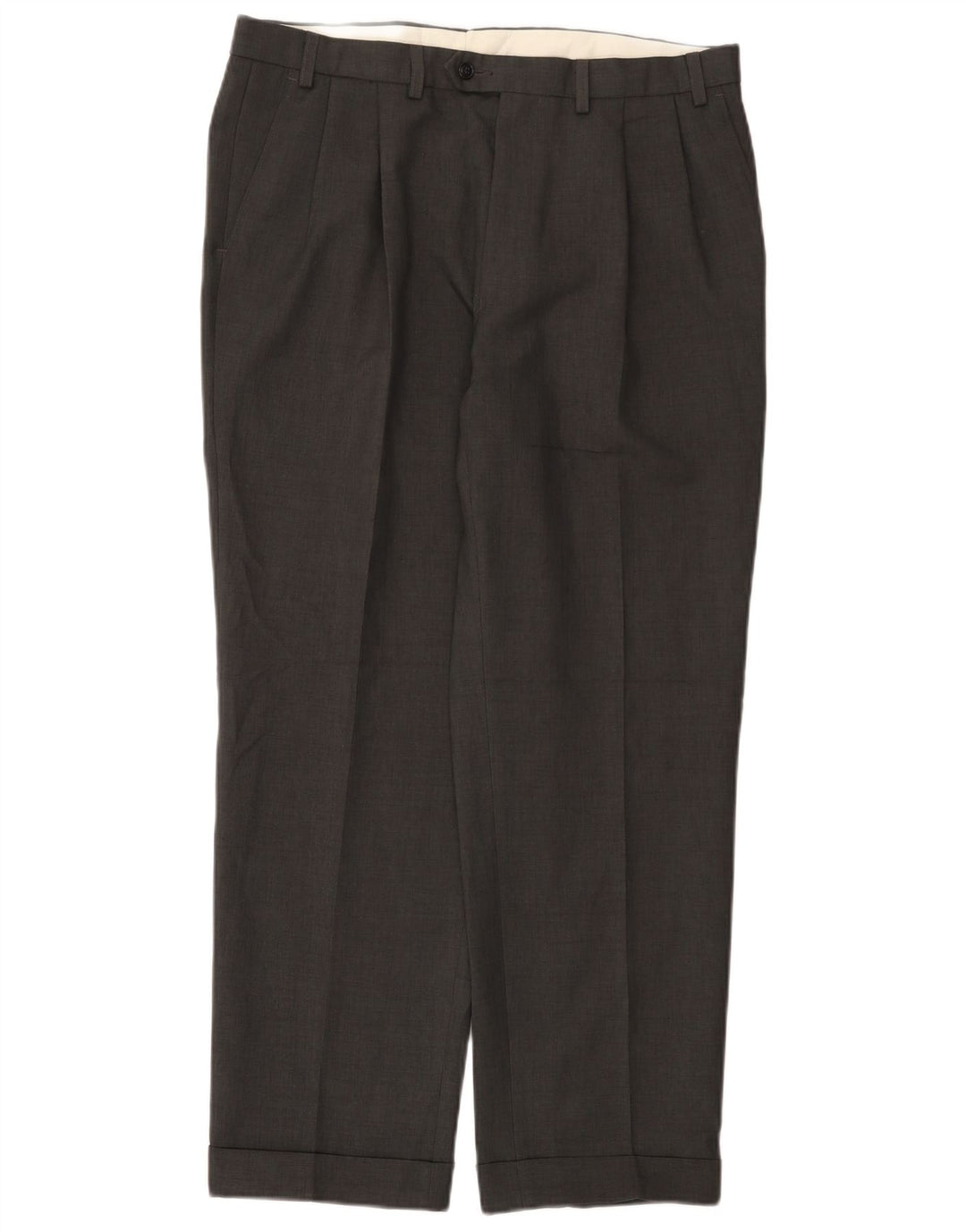 Marks & Spencer Mens Pegged Suit Trousers W36 L29 Grey Polyester
