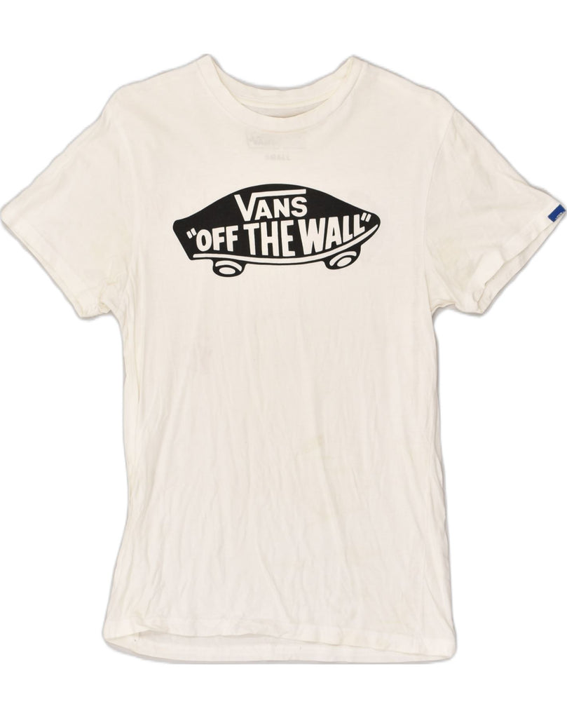 VANS Mens Graphic T-Shirt Top Small White Cotton | Vintage Vans | Thrift | Second-Hand Vans | Used Clothing | Messina Hembry 