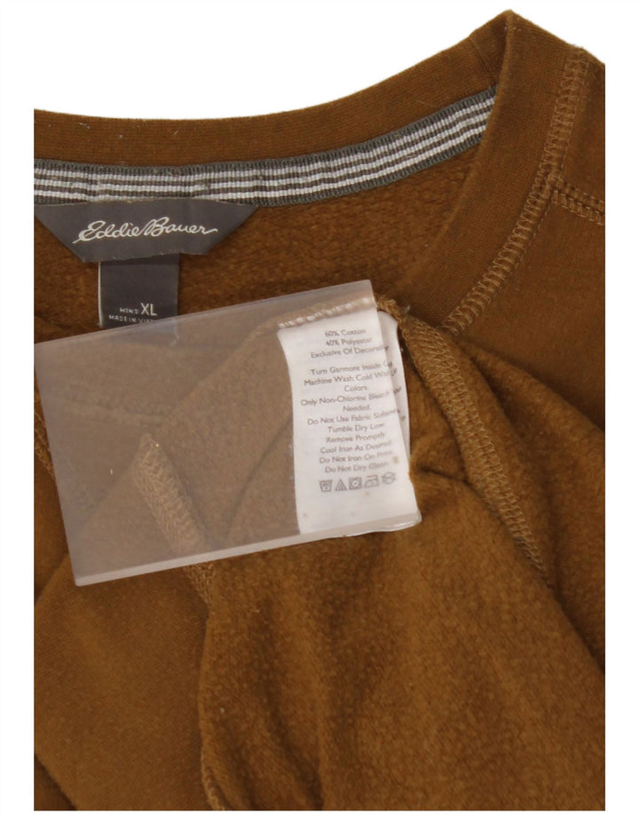 EDDIE BAUER Mens Sweatshirt Jumper XL Brown Cotton