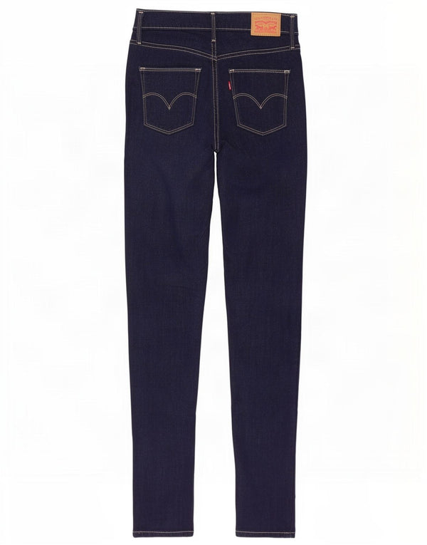 Levi's Womens Slimming Skinny Jeans W25 L32 Navy Blue Cotton