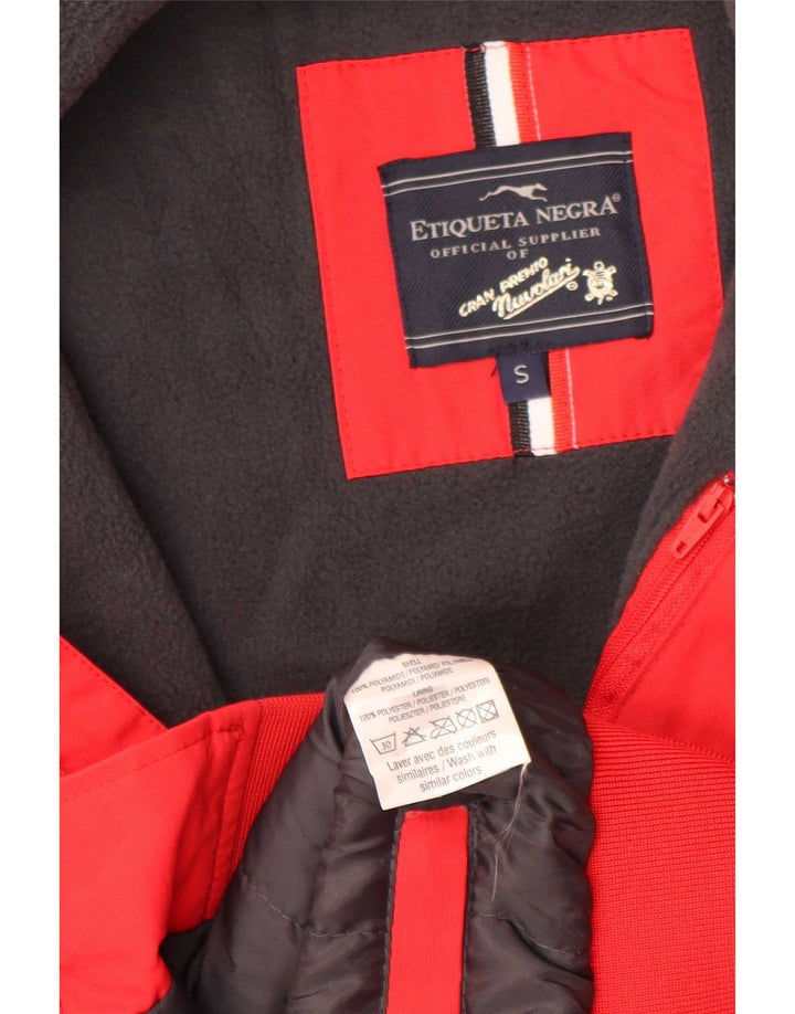 Etiaueta Negra Mens Bomber Jacket UK 36 Small Red Polyamide