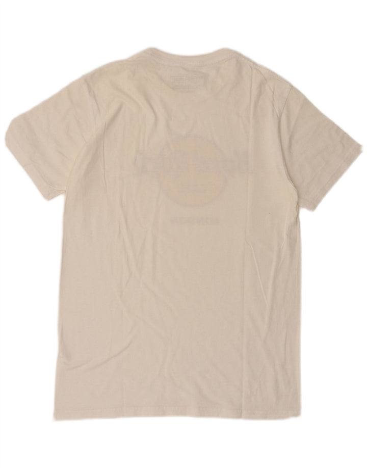 Hard Rock Cafe Mens London Graphic T-Shirt Top Medium White Cotton