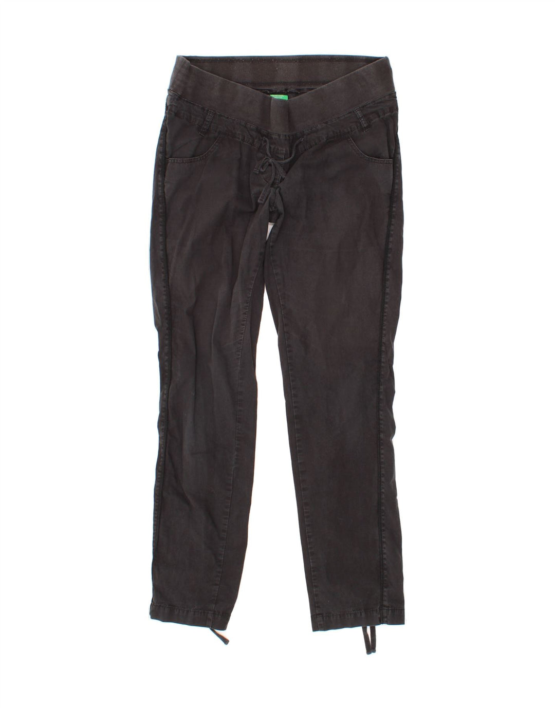 BENETTON Womens Straight Casual Trousers W34 L30 Black Vintage Benetton and Second-Hand Benetton from Messina Hembry 
