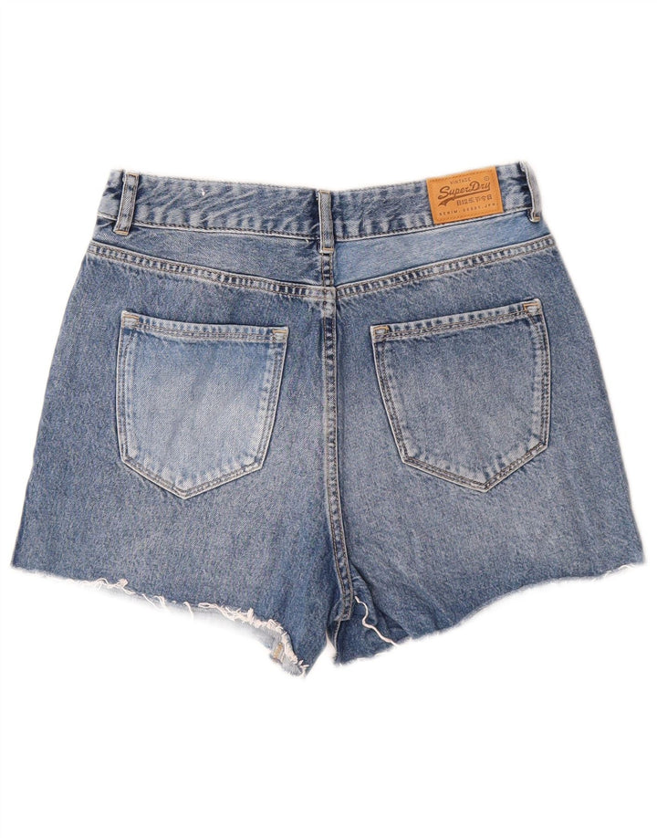 Superdry Womens Denim Shorts W28 Medium  Blue Cotton