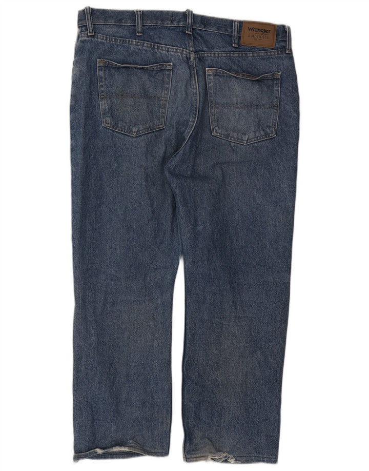 Wrangler Mens Straight Jeans W38 L26 Blue Cotton