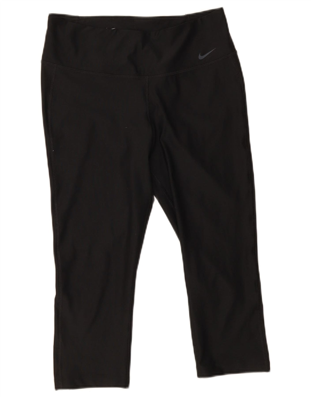 Nike Womens Dri Fit Capri Leggings UK 14 Medium Black Polyester