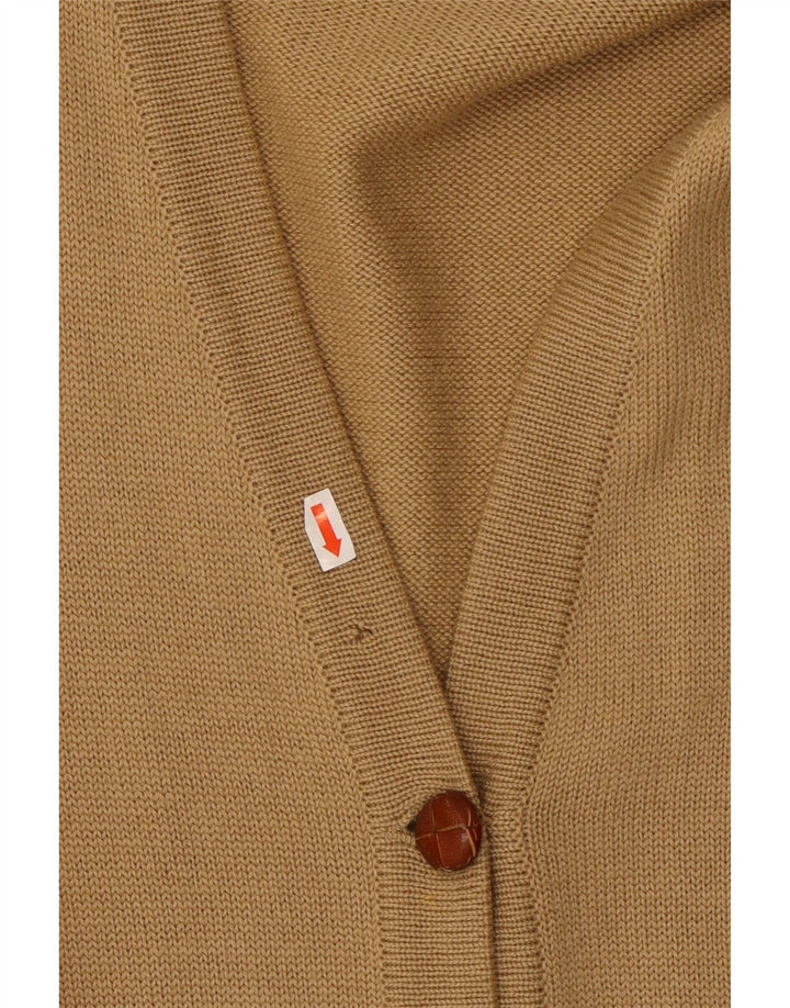 LUISA SPAGNOLI Womens Cardigan Sweater UK 14 Large Beige Wool