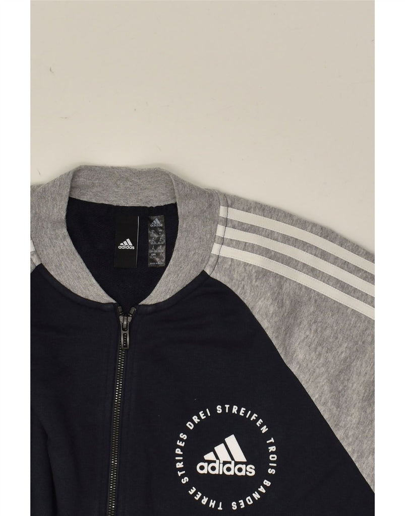 ADIDAS Womens Graphic Tracksuit Top Jacket UK 20/22 XL Navy Blue | Vintage Adidas | Thrift | Second-Hand Adidas | Used Clothing | Messina Hembry 