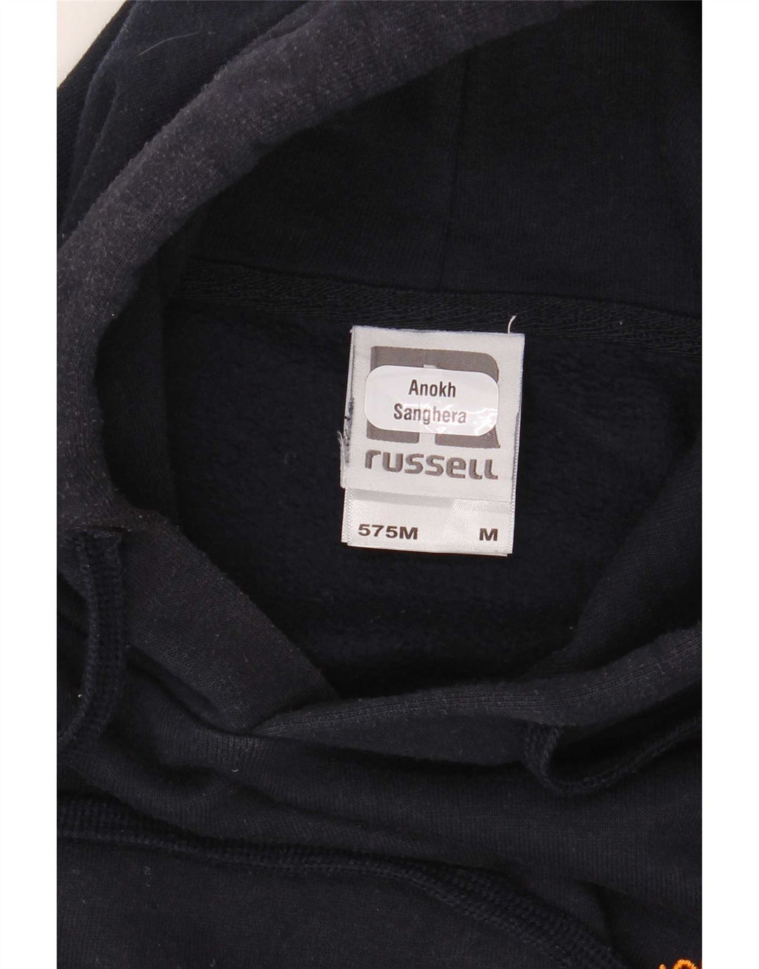Russell Athletic Mens Hoodie Jumper Medium Navy Blue Cotton
