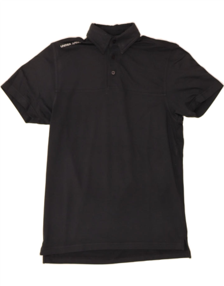 UNDER ARMOUR Mens Cold Gear Polo Shirt Small Black Polyester Vintage Under Armour and Second-Hand Under Armour from Messina Hembry 