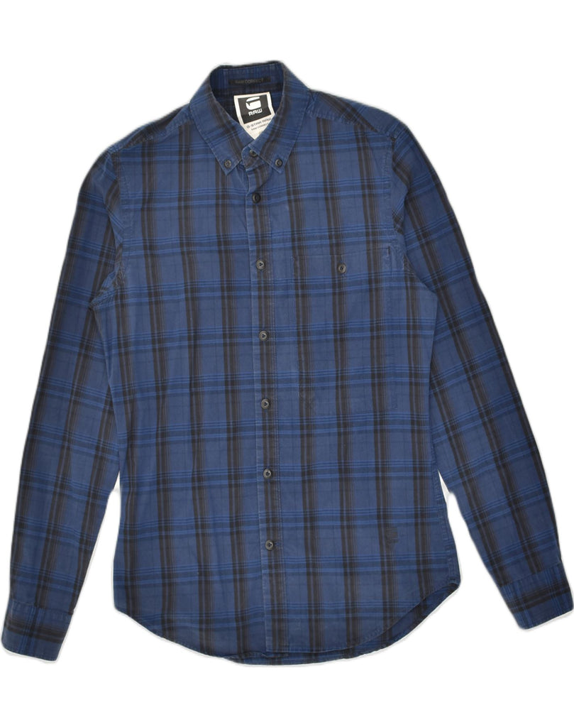 G-STAR Mens Shirt Small Blue Check Cotton | Vintage G-Star | Thrift | Second-Hand G-Star | Used Clothing | Messina Hembry 