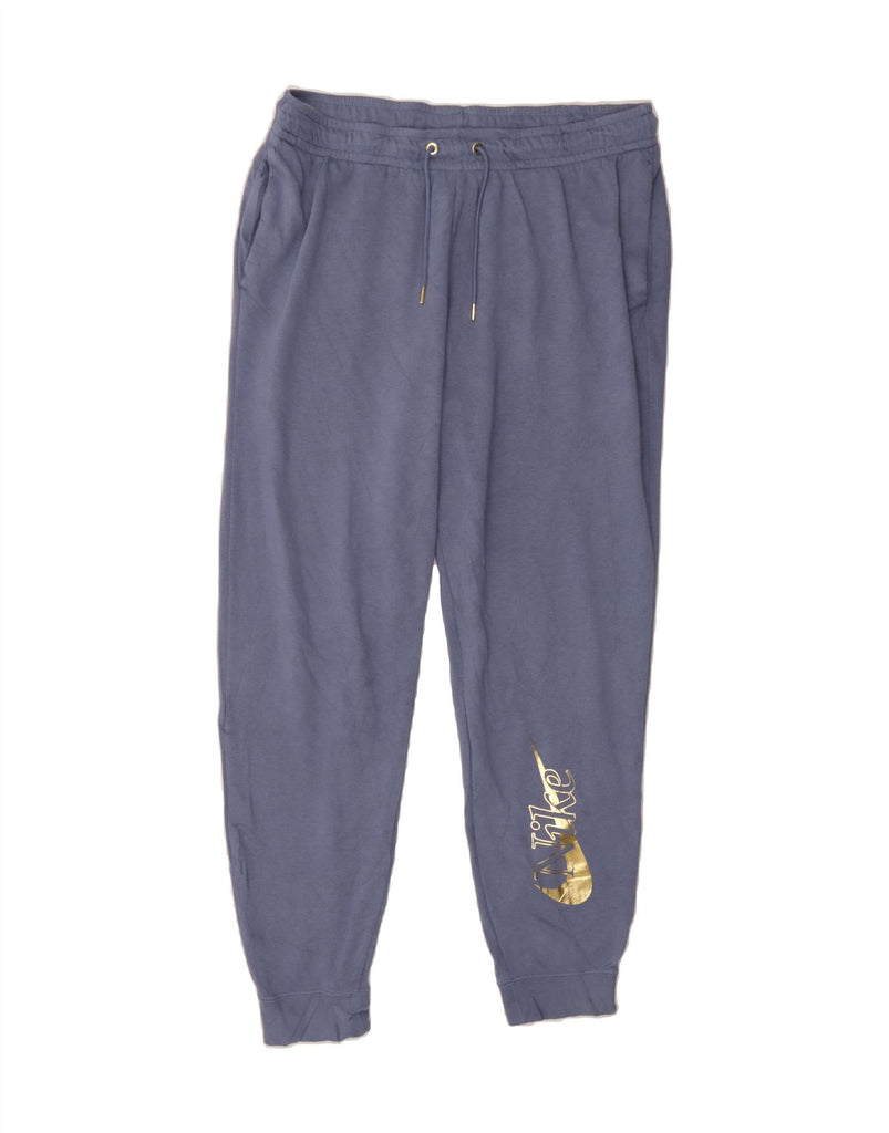 NIKE Womens Graphic Tracksuit Trousers Joggers UK 16 Large  Blue Vintage Nike and Second-Hand Nike from Messina Hembry 