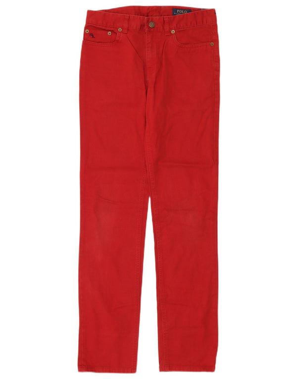 POLO RALPH LAUREN Boys Slim Jeans 13-14 Years W28 L30 Red Cotton