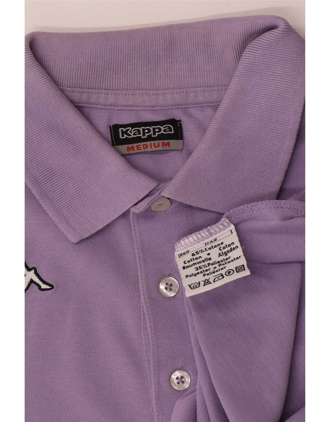 Kappa Mens Polo Shirt Medium Purple Cotton