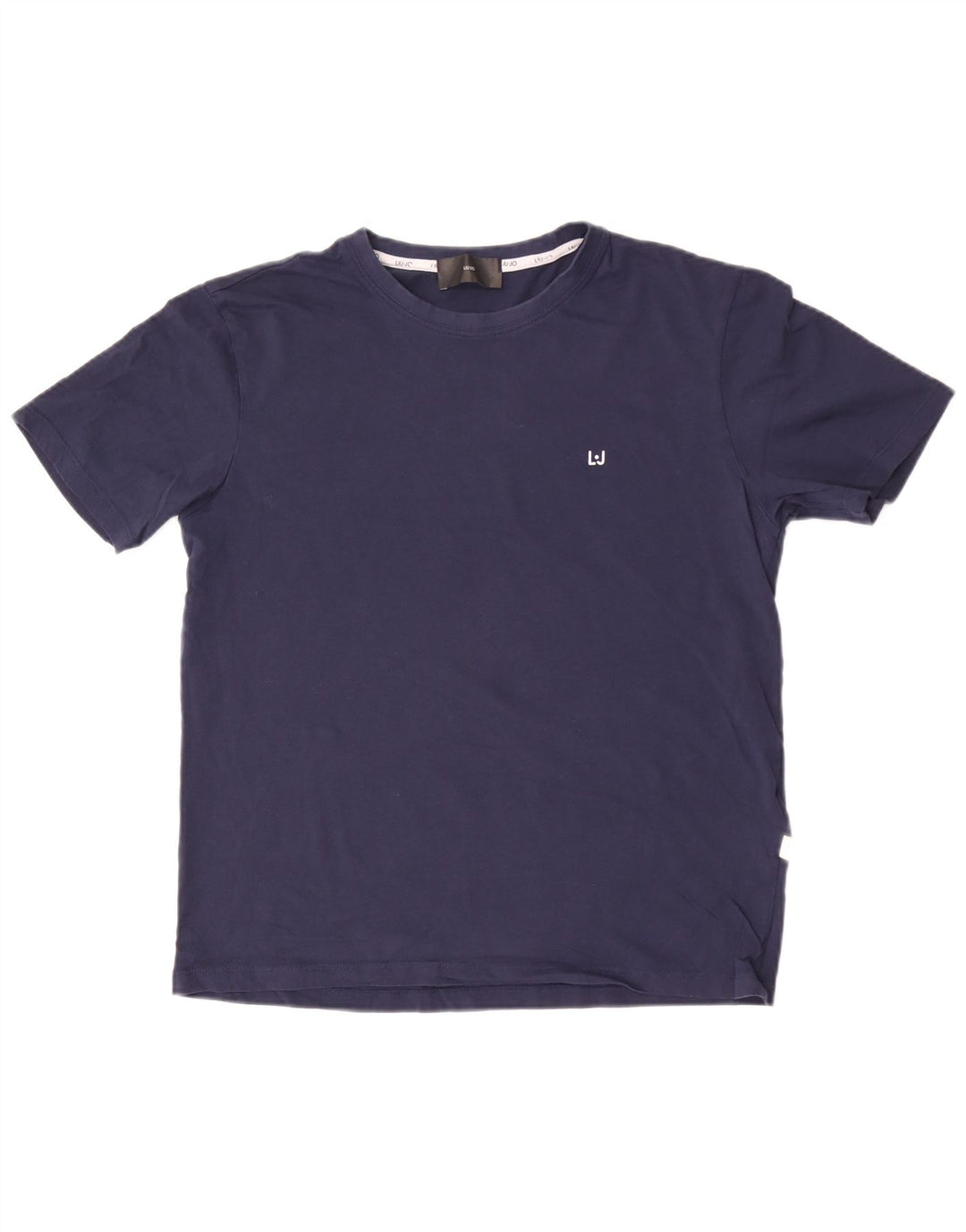 Liu Jo Mens T-Shirt Top Medium Navy Blue Cotton