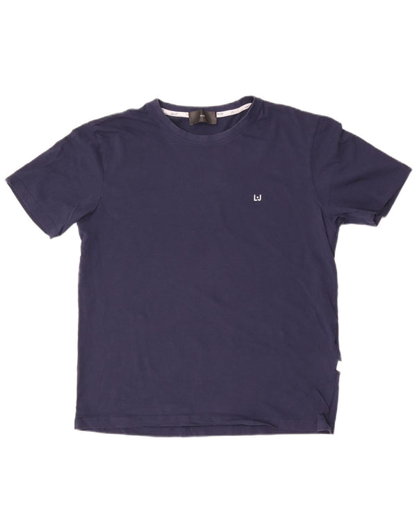Liu Jo Mens T-Shirt Top Medium Navy Blue Cotton
