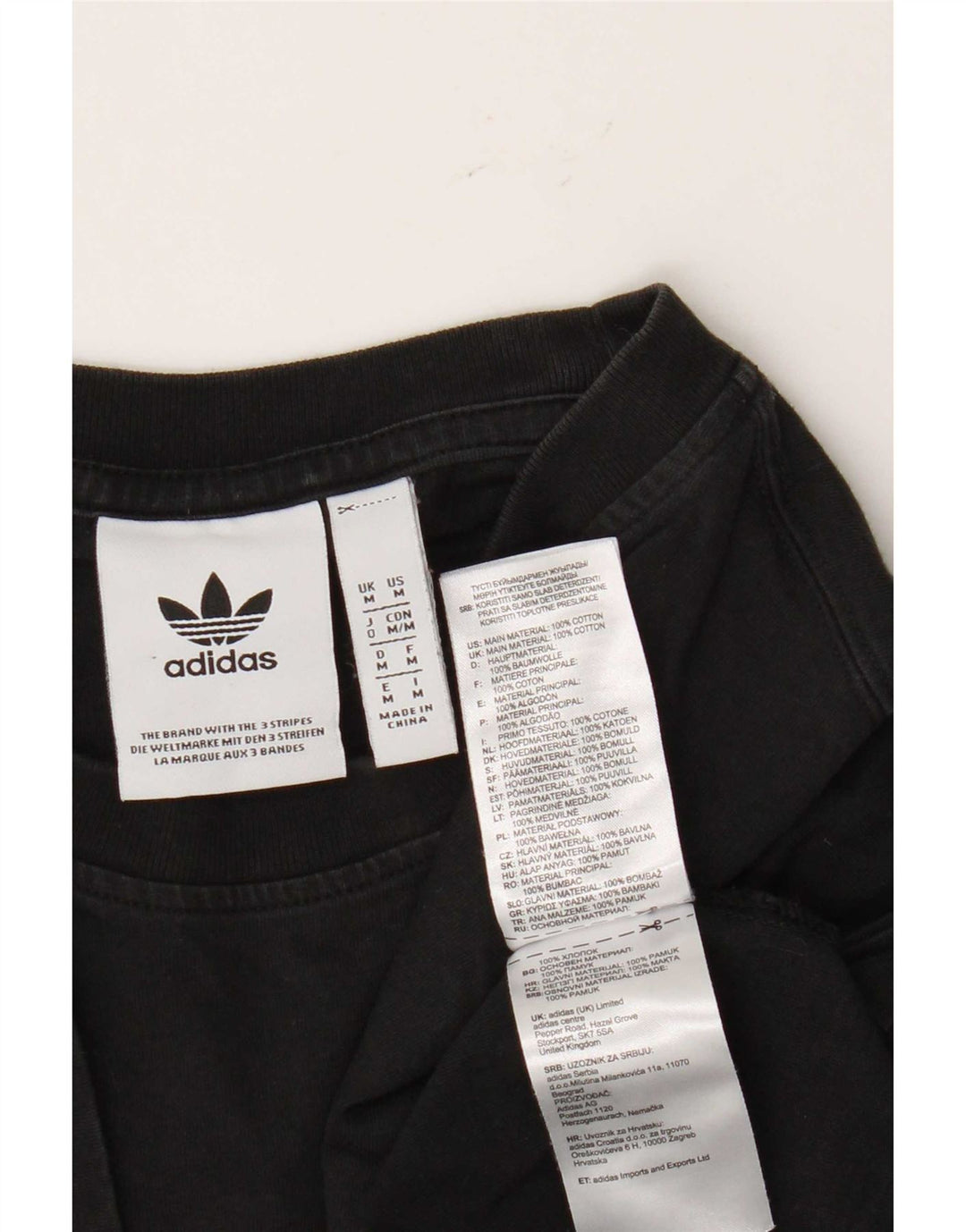 Adidas Mens Graphic T-Shirt Top Medium Black Cotton