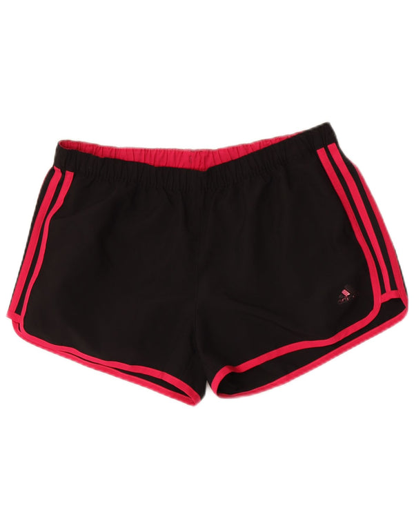 Adidas Womens Climalite Sport Shorts UK 14 Medium Black Polyester