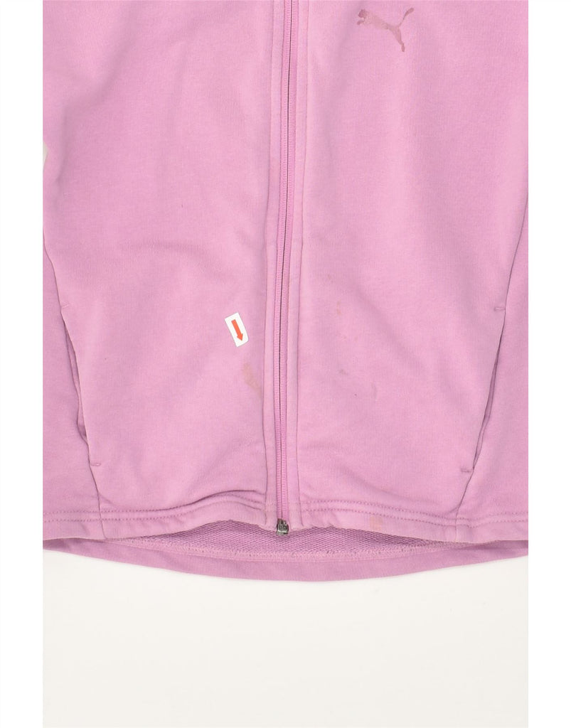 PUMA Girls Graphic Zip Hoodie Sweater 7-8 Years Purple | Vintage Puma | Thrift | Second-Hand Puma | Used Clothing | Messina Hembry 