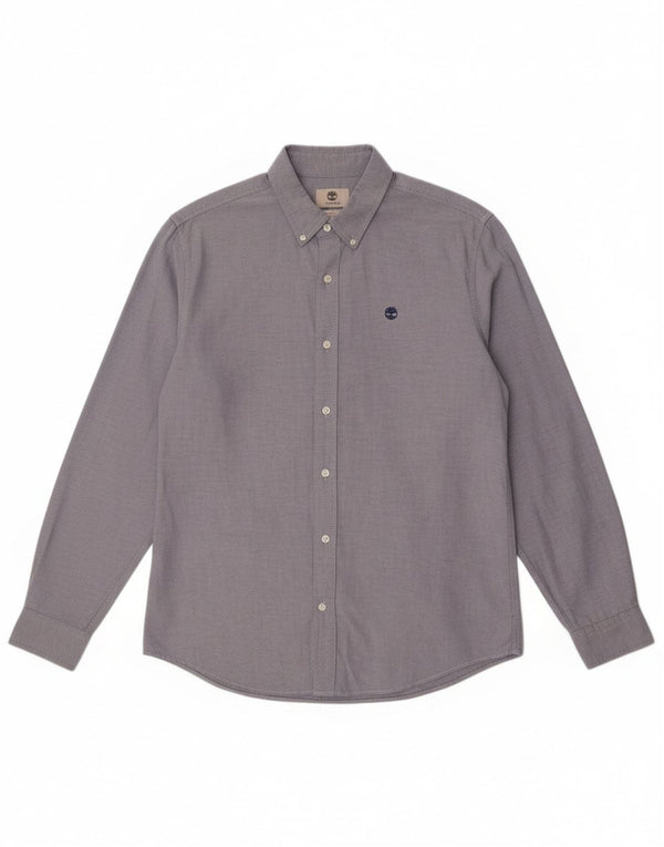 Timberland Mens Slim Fit Shirt XL Blue Cotton