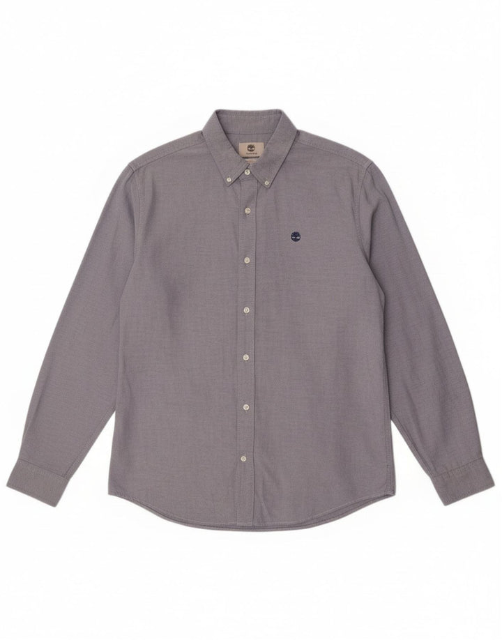 Timberland Mens Slim Fit Shirt XL Blue Cotton