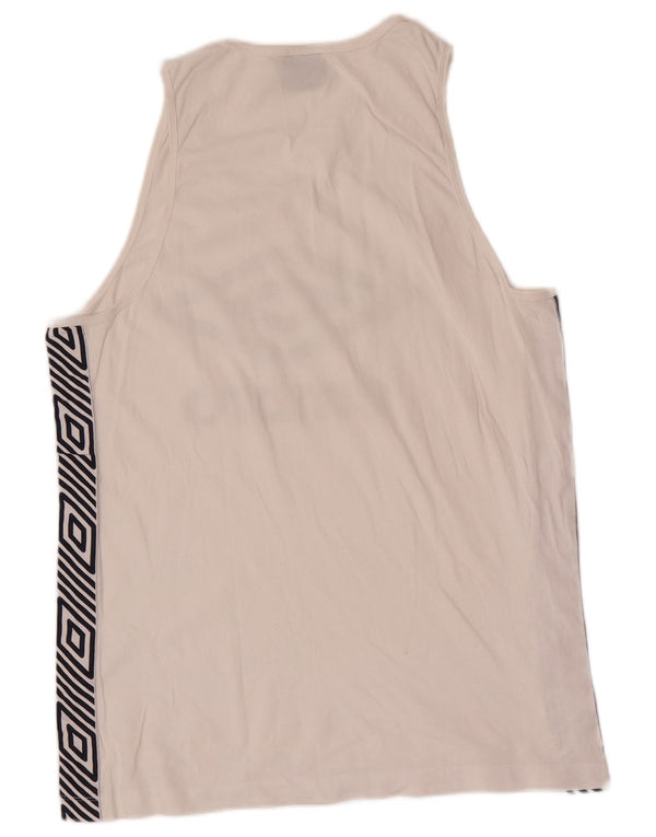Umbro Mens Graphic Vest Top Medium White